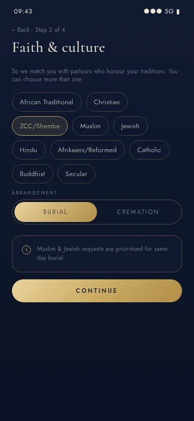 Choosing faith and tradition in the app
